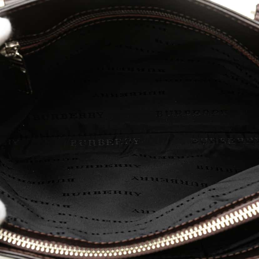 Burberry House Check Canvas Tote Brown Canvas Good condition - Model View