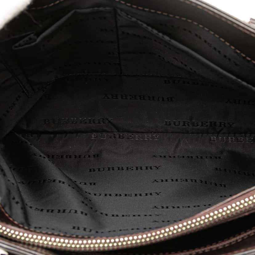 Burberry House Check Canvas Tote Brown Canvas Good condition - Box View