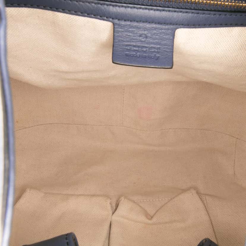 Gucci Medium Guccissima Emily Satchel Blue Leather Good condition - Model View