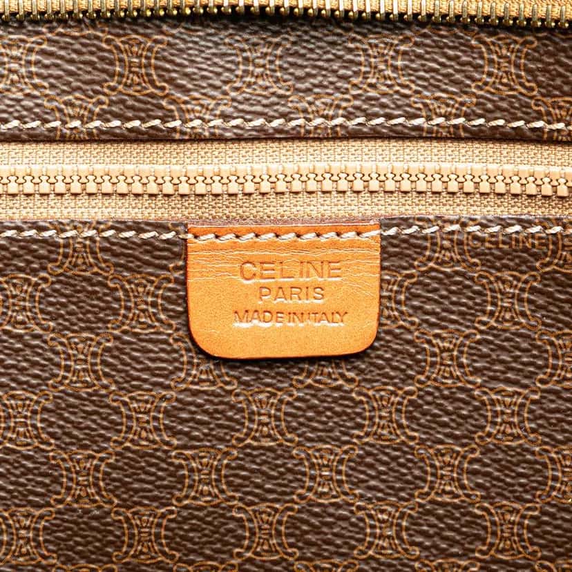 Celine Macadam Coated Canvas Tote Brown Canvas Good condition - Box View