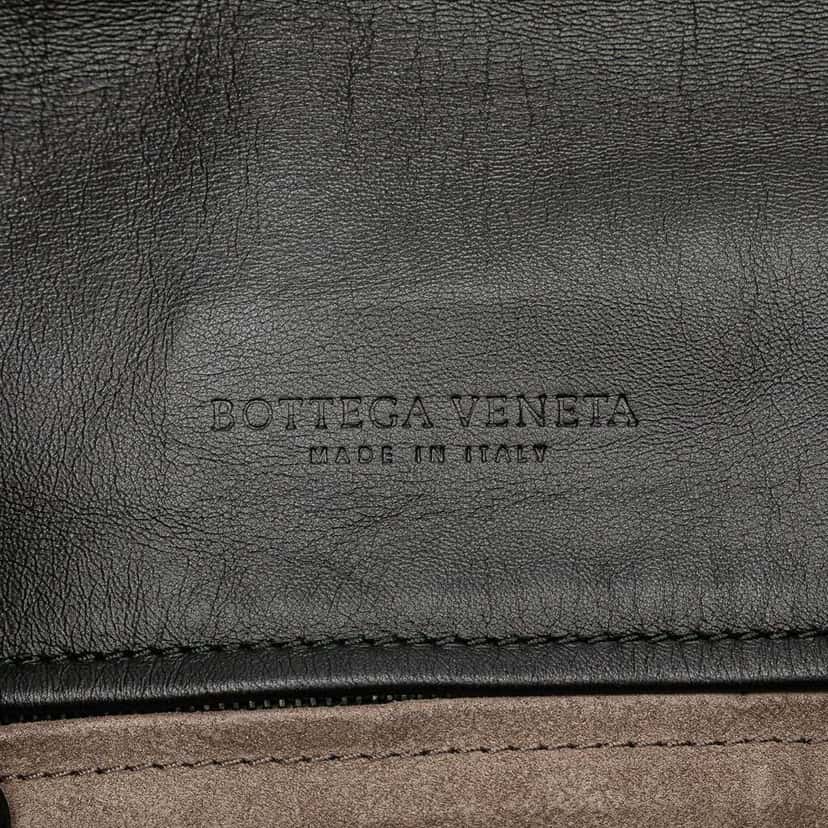 Bottega Veneta Nappa Intrecciato Flap Crossbody Black Leather Good condition - Box View