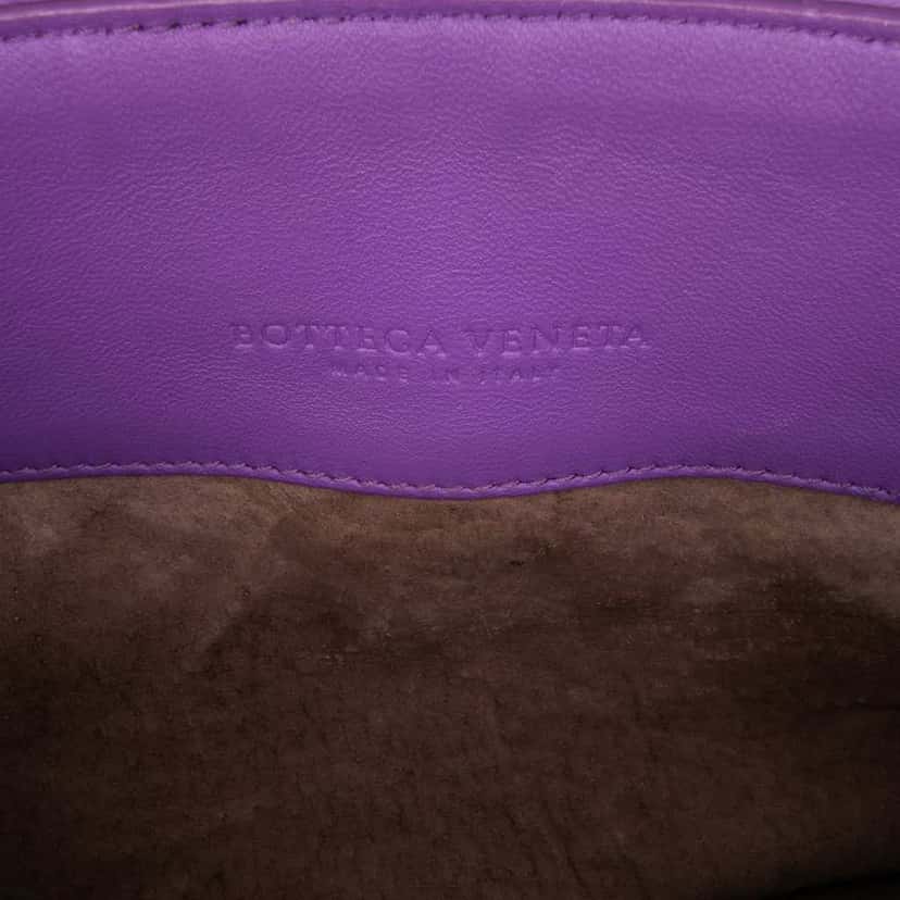Bottega Veneta Small Nappa Intrecciato Olimpia Crossbody Purple Leather Good condition - Box View