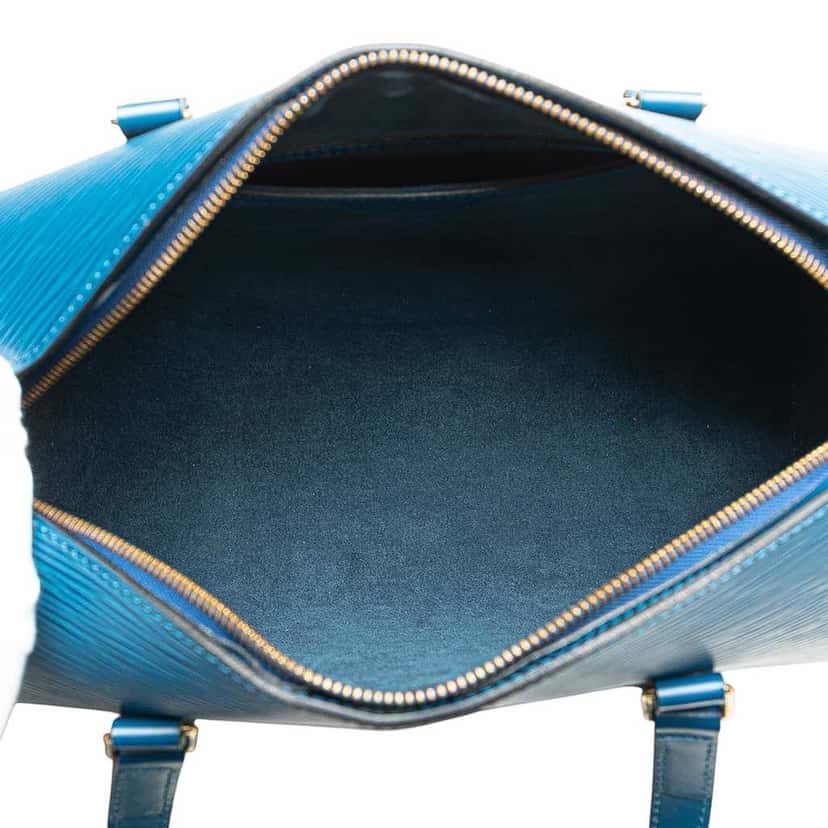 Louis Vuitton Epi Soufflot Blue Leather Good condition - Model View