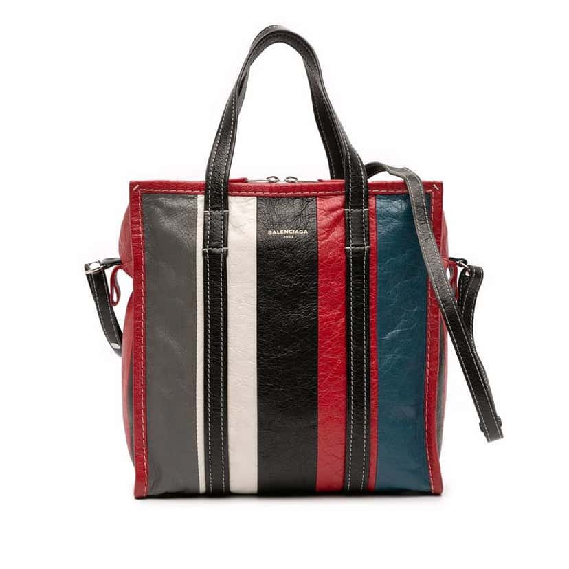 Balenciaga S Lambskin Bazar Shopper Satchel Red Leather Good condition - Front View