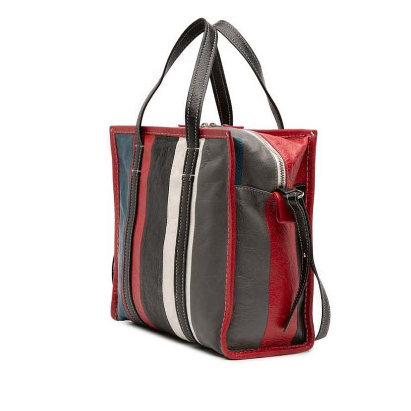 Balenciaga S Lambskin Bazar Shopper Satchel Red Leather Good condition - Back View