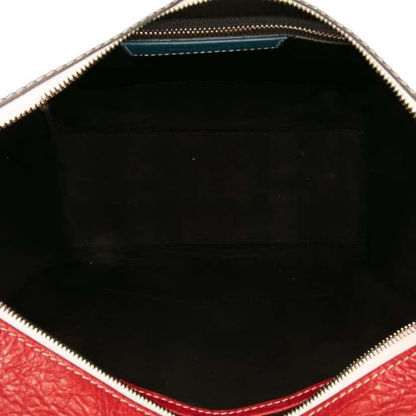 Balenciaga S Lambskin Bazar Shopper Satchel Red Leather Good condition - Model View