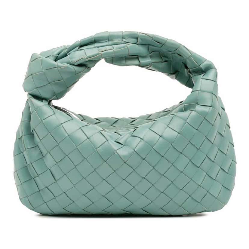 Bottega Veneta Mini Nappa Intrecciato Jodie Blue Leather Good condition - Front View