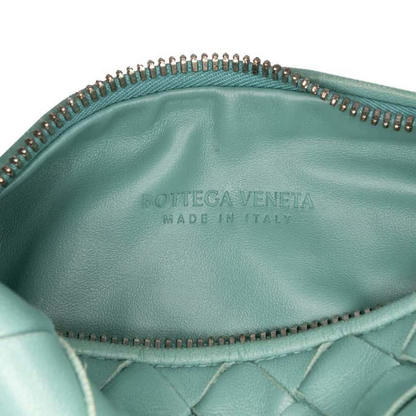 Bottega Veneta Mini Nappa Intrecciato Jodie Blue Leather Good condition - Box View
