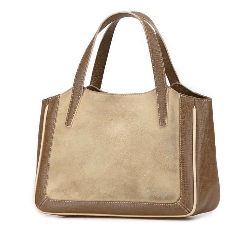 Loewe Suede Leather Handbag Brown Leather Good condition - Back View