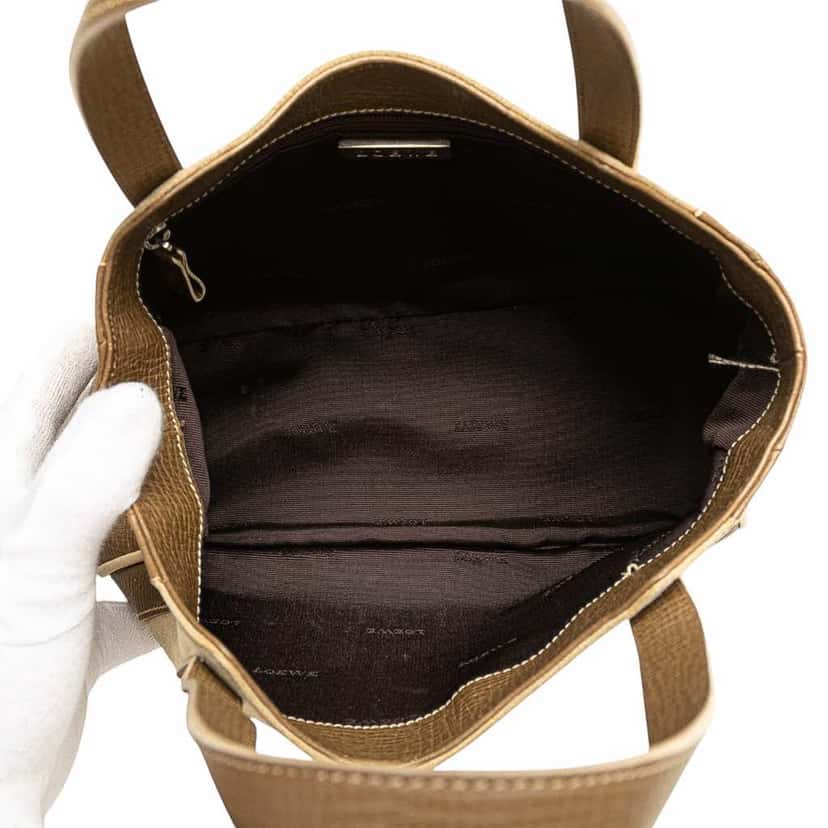 Loewe Suede Leather Handbag Brown Leather Good condition - Model View