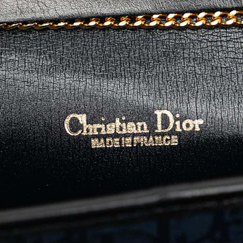 Dior Diorissimo Trotter Canvas Chain Crossbody Blue Canvas Good condition - Box View