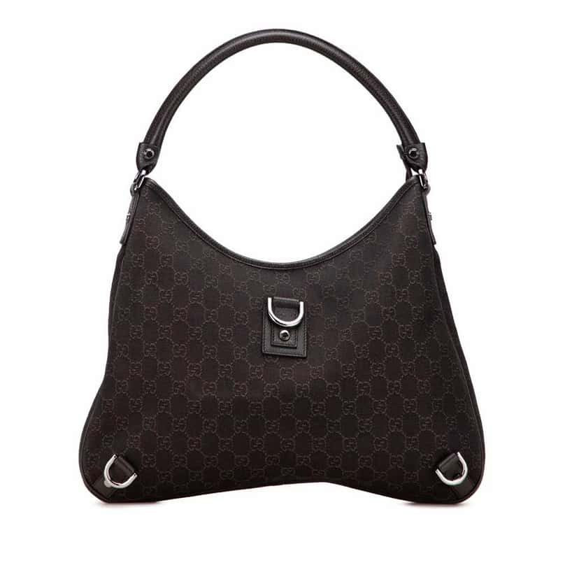 Gucci GG Denim Abbey D Ring Shoulder Bag Brown Denim Good condition - Front View