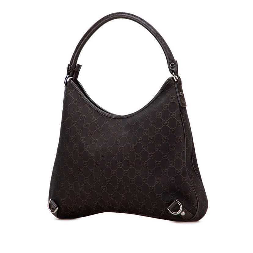 Gucci GG Denim Abbey D Ring Shoulder Bag Brown Denim Good condition - Back View