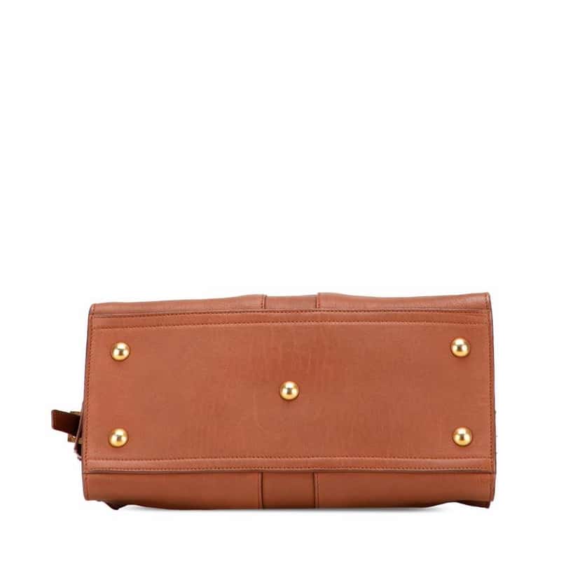 Yves Saint Laurent Small Sheepskin Cabas Chyc Satchel Brown Leather Good condition - Inside View