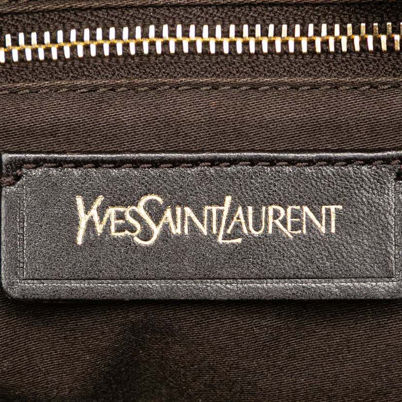 Yves Saint Laurent Small Sheepskin Cabas Chyc Satchel Brown Leather Good condition - Box View