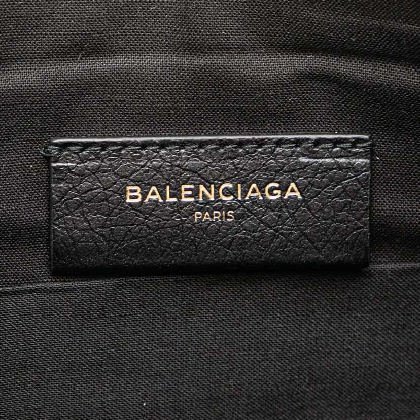 Balenciaga Lambskin Motocross Classic Graffiti Zip Around Flat Clutch Black Leather Good condition - Box View