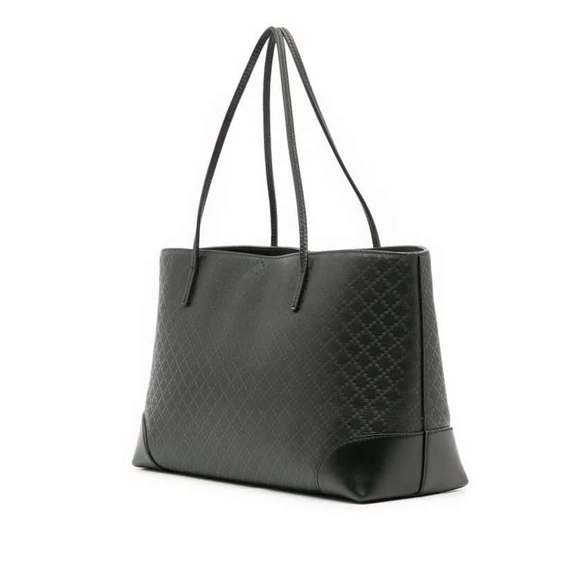 Gucci Leather Diamante Bright Hilary Lux Tote Black Leather Good condition - Back View