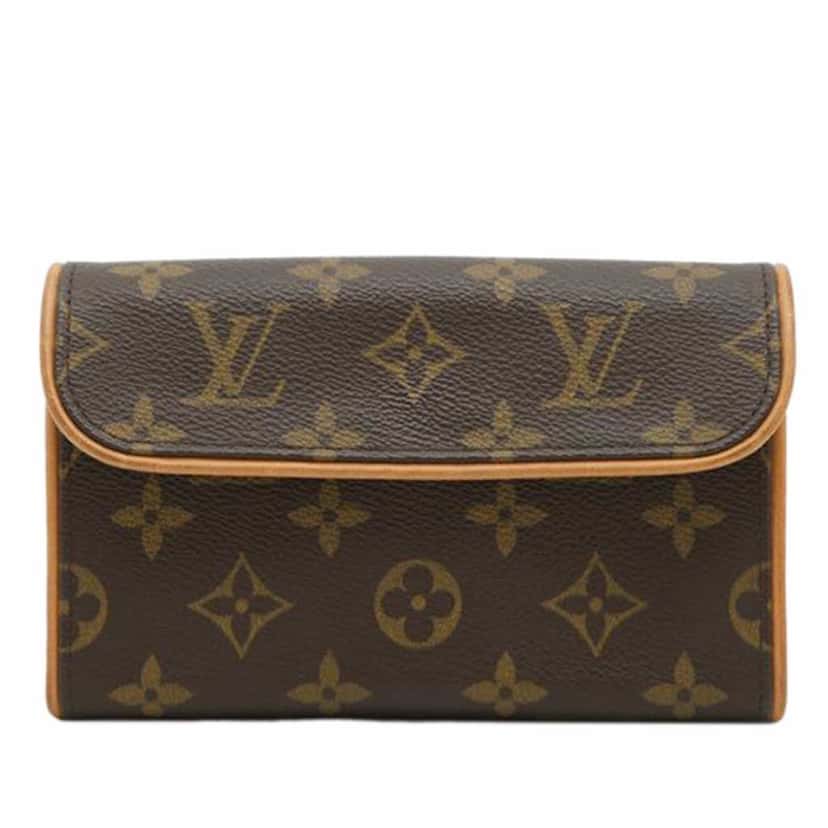 Louis Vuitton Monogram Pochette Florentine Brown Canvas Good condition - Front View