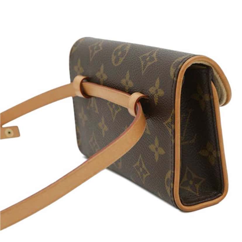 Louis Vuitton Monogram Pochette Florentine Brown Canvas Good condition - Back View