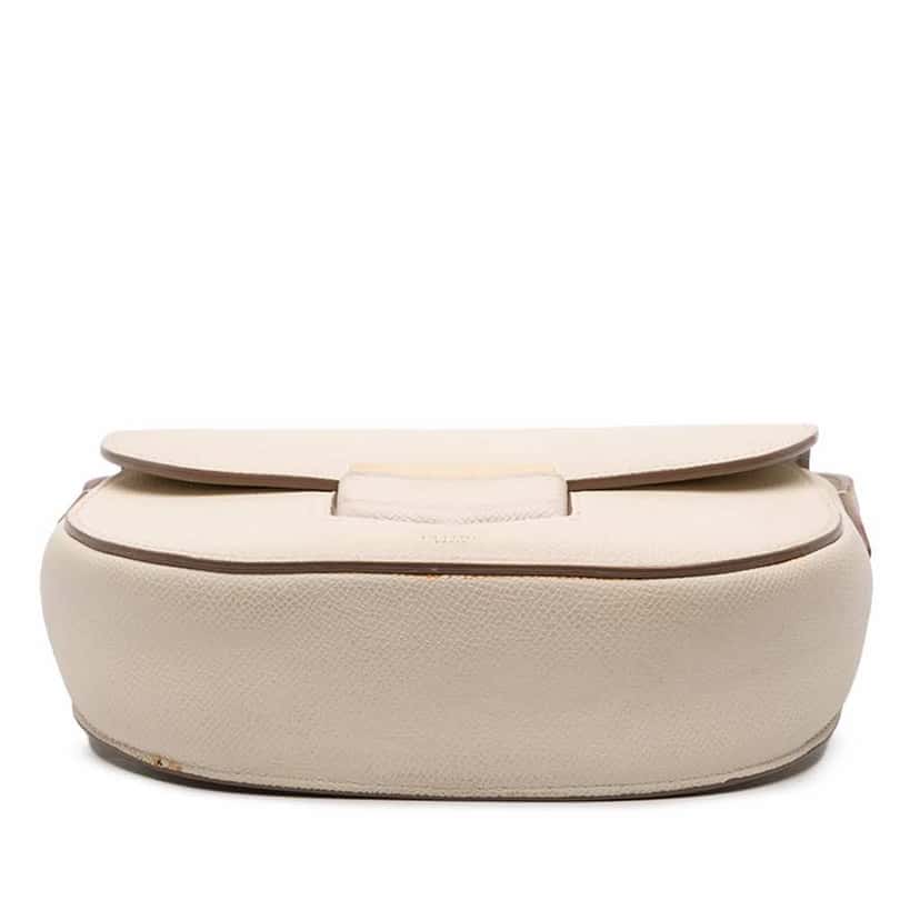 Celine Small Grained Calfskin Trotteur Crossbody White Leather Good condition - Inside View
