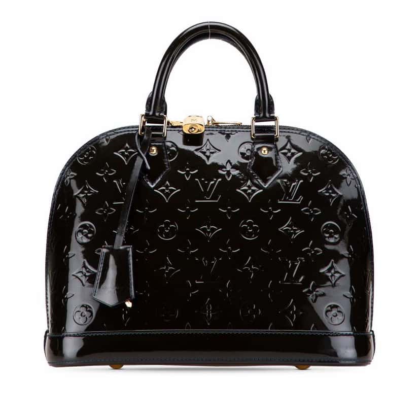 Louis Vuitton Monogram Vernis Alma PM Black Leather Good condition - Front View