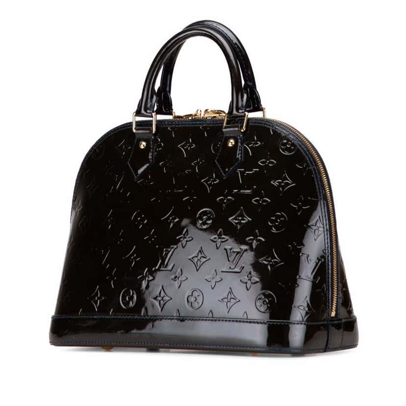 Louis Vuitton Monogram Vernis Alma PM Black Leather Good condition - Back View