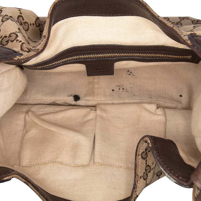 Gucci GG Canvas Dressage Hobo Brown Canvas Fair condition - Model View