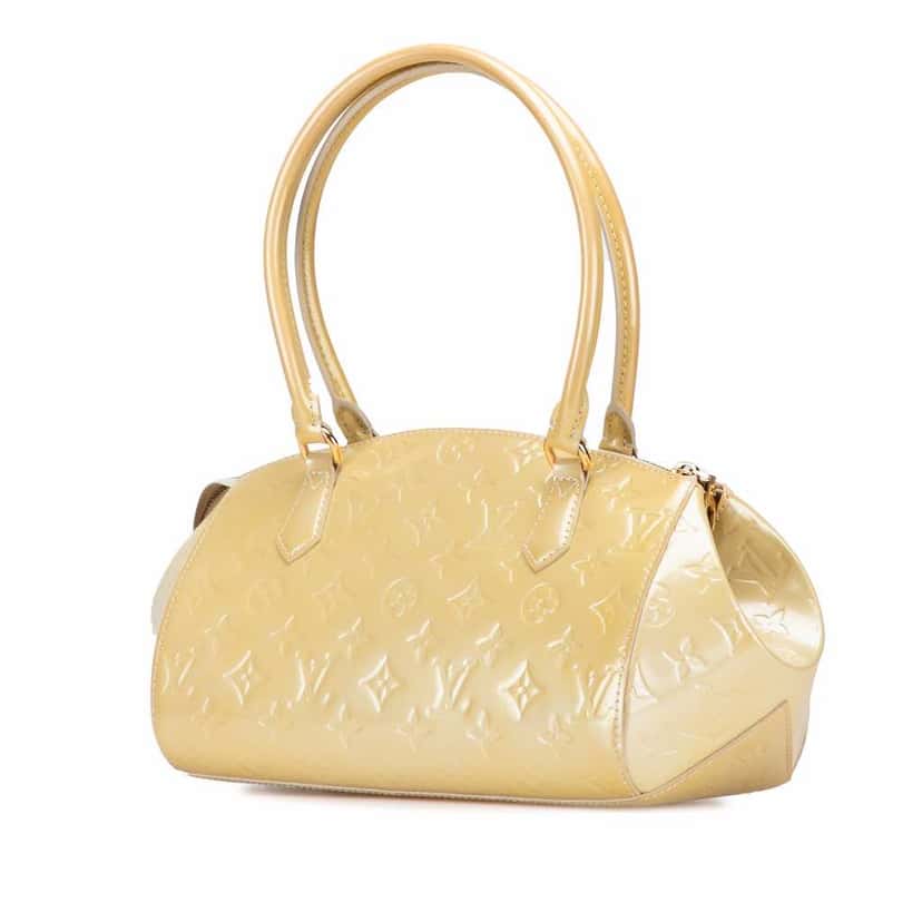 Louis Vuitton Monogram Vernis Sherwood PM Brown Leather Good condition - Back View