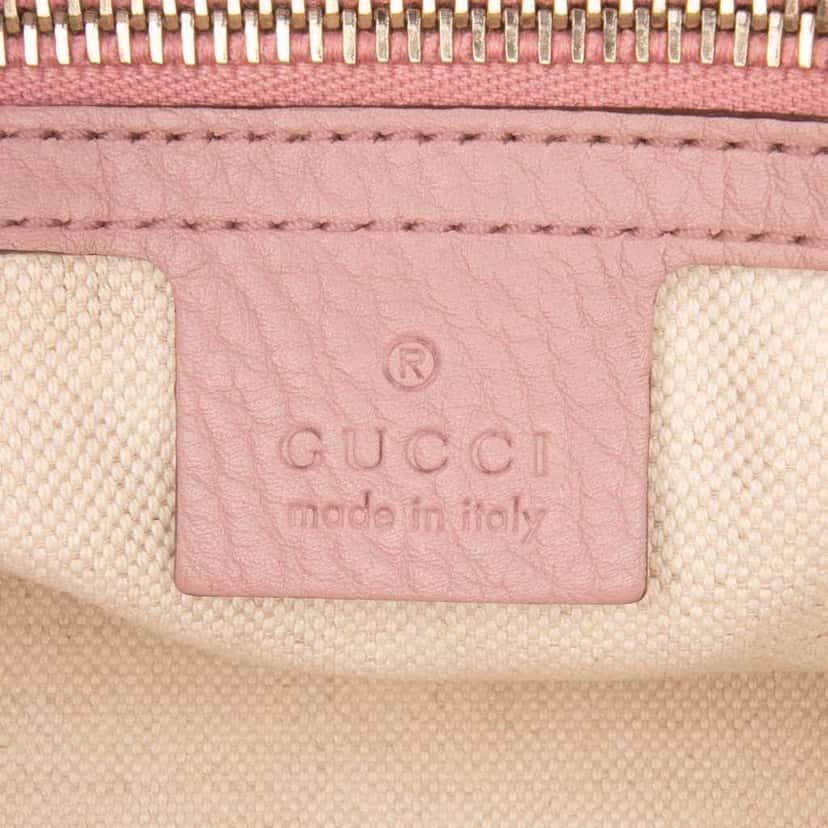 Gucci Medium Calfskin Bamboo Shopper Satchel Pink Leather Good condition - Box View