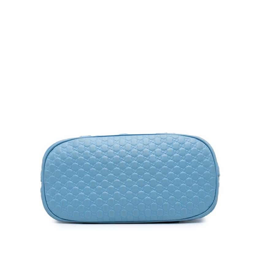 Gucci Mini Microguccissima Dome Satchel Blue Leather Good condition - Inside View