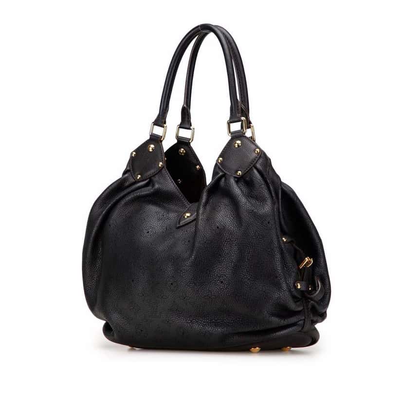 Louis Vuitton Monogram Mahina L Black Leather Good condition - Back View
