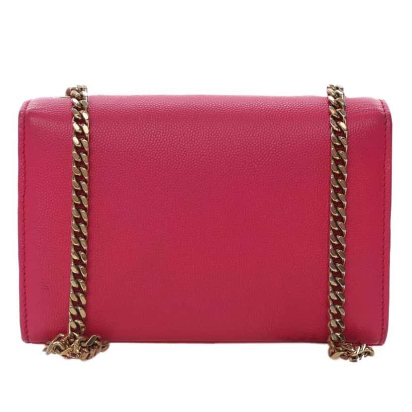 Saint Laurent Small Grain De Poudre Monogram Kate Crossbody Pink Leather Good condition - Inside View
