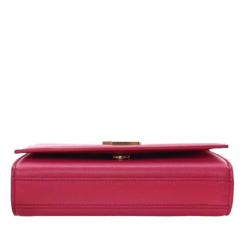 Saint Laurent Small Grain De Poudre Monogram Kate Crossbody Pink Leather Good condition - Model View