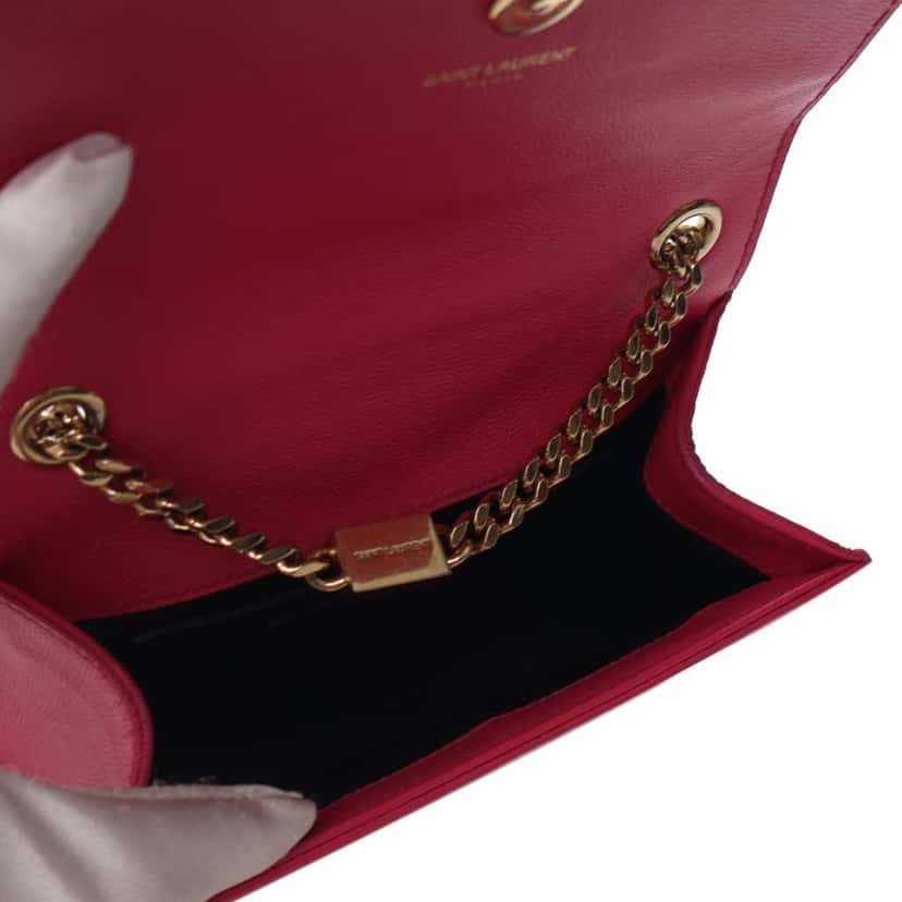 Saint Laurent Small Grain De Poudre Monogram Kate Crossbody Pink Leather Good condition - Box View