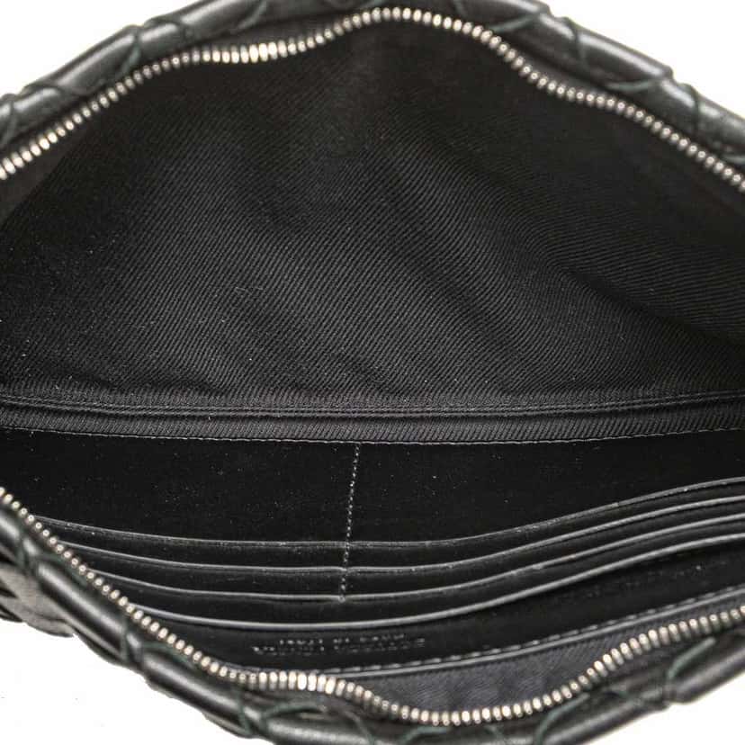 Bottega Veneta Nappa Intrecciato Clutch Black Leather Good condition - Model View