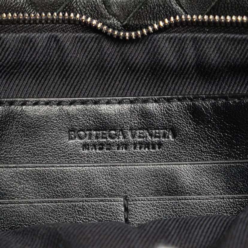 Bottega Veneta Nappa Intrecciato Clutch Black Leather Good condition - Box View