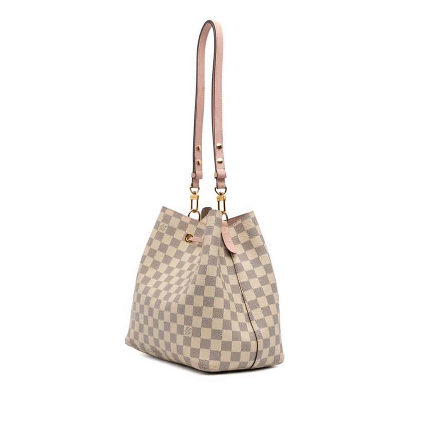 Louis Vuitton Damier Azur Neonoe MM White Canvas Good condition - Back View