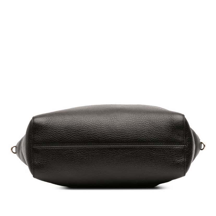 Gucci Leather Swing Convertible Tote Black Leather Good condition - Inside View