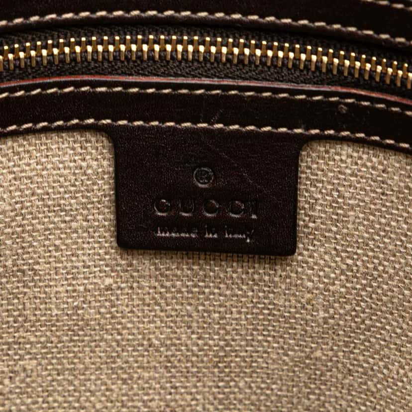 Gucci Raffia Hasler Hobo Brown Good condition - Box View