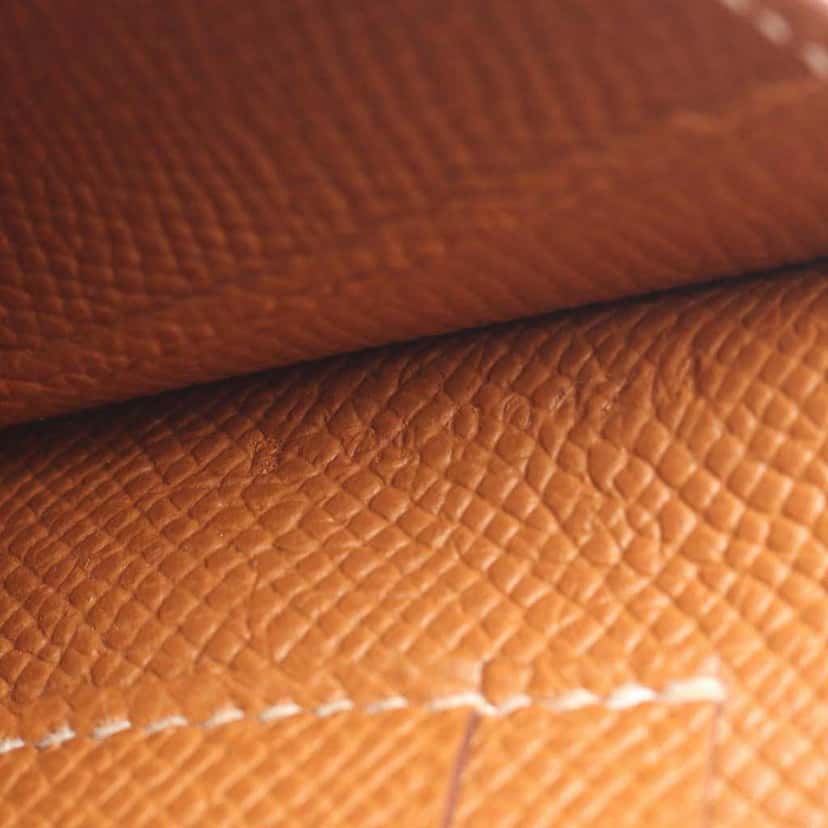 Hermès Epsom Chaine d Ancre To Go Wallet Brown Leather Good condition - Box View