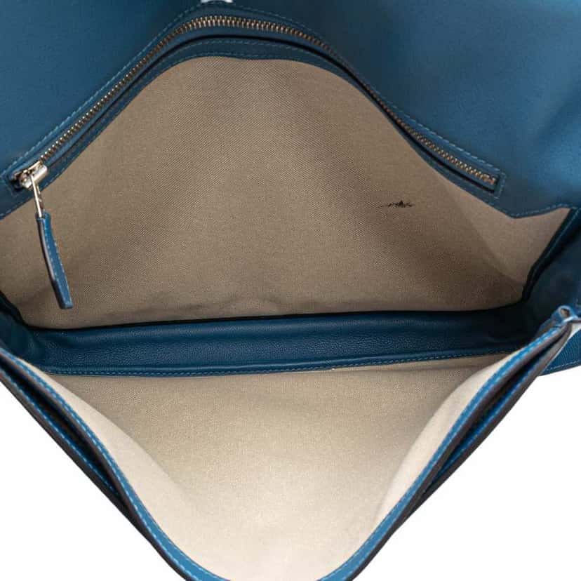 Hermès Togo Steve Light Junior Messenger Blue Leather Good condition - Model View
