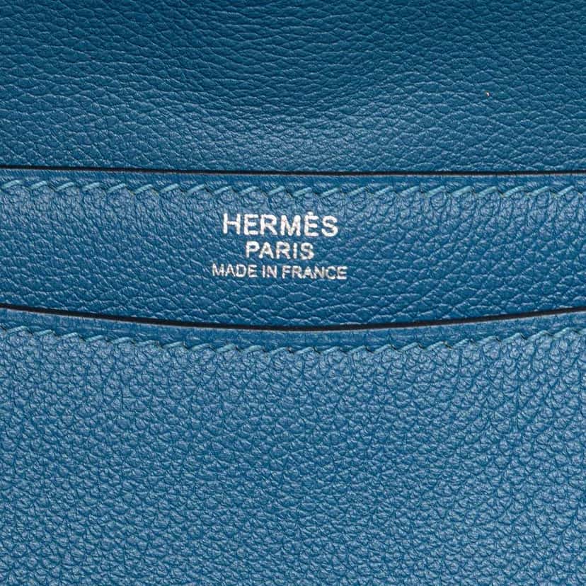 Hermès Togo Steve Light Junior Messenger Blue Leather Good condition - Box View