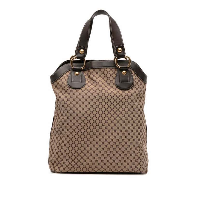 Celine Macadam Canvas Tote Brown Canvas Good condition - Front View