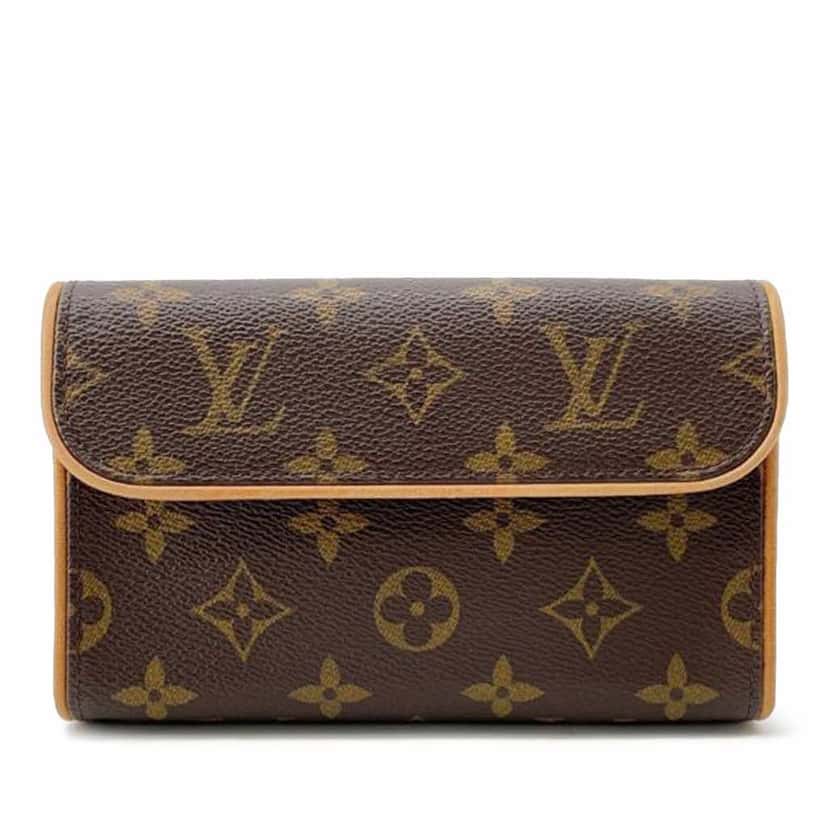 Louis Vuitton Monogram Pochette Florentine Brown Canvas Good condition - Front View