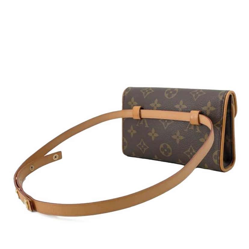 Louis Vuitton Monogram Pochette Florentine Brown Canvas Good condition - Back View