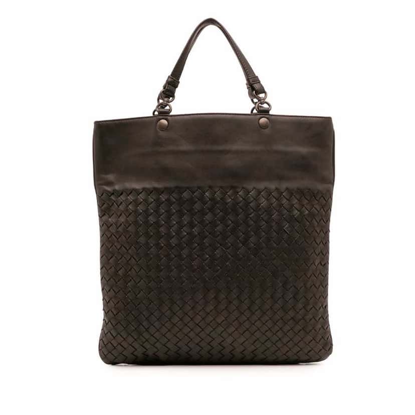 Bottega Veneta Nappa Intrecciato Tote Brown Leather Good condition - Front View