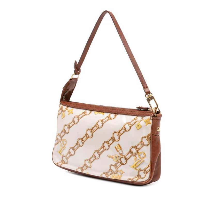Louis Vuitton Monogram Charms Pochette Accessoires White Good condition - Back View