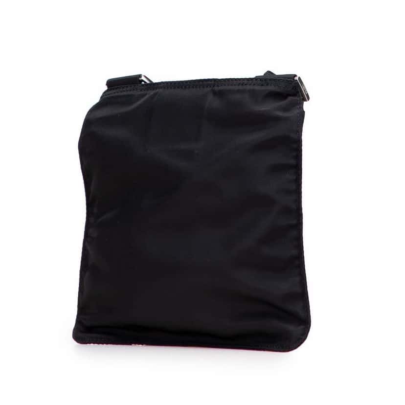 Prada Tessuto Zip Top Crossbody Black Good condition - Back View