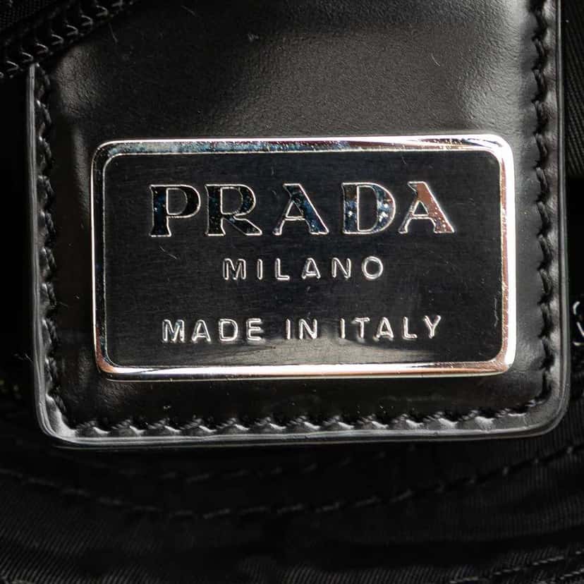 Prada Tessuto Zip Top Crossbody Black Good condition - Box View