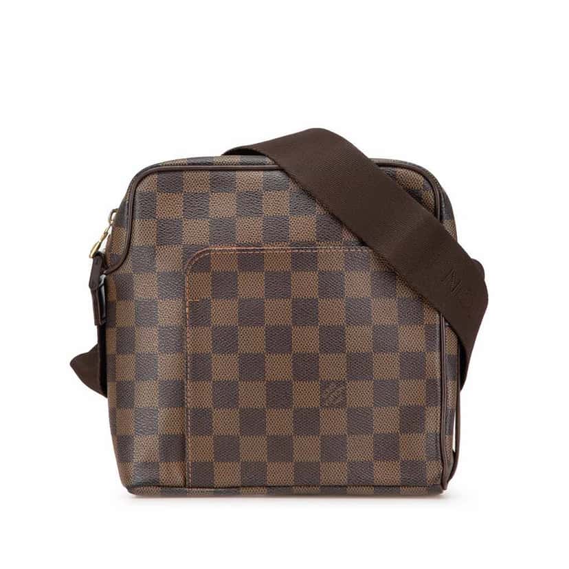 Louis Vuitton Damier Ebene Olav PM Brown Canvas Good condition - Front View